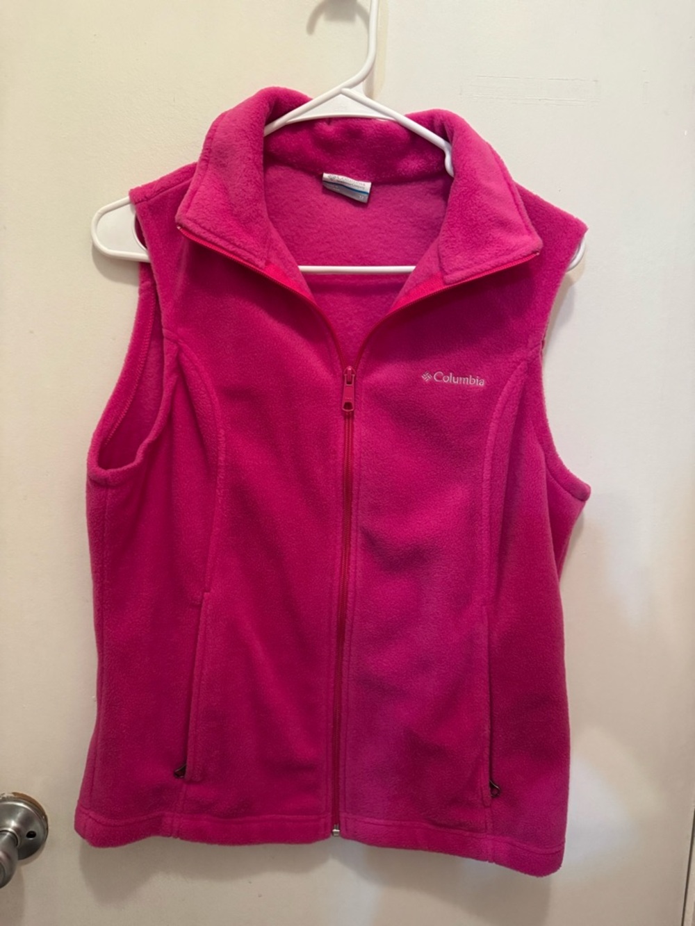 Columbia Pink Women's Fleece Vest - Vibrant Hot Pink